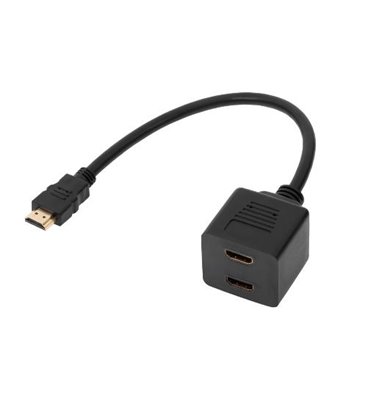 Adaptér HDMI 1x zástrčka - 2 x zásuvka na kábli 30cm