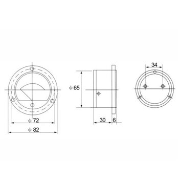 AMPÉRMETER analógový 10A okrúhly
