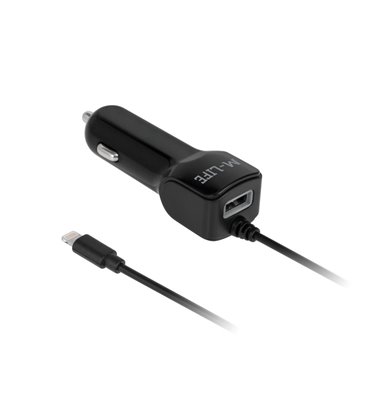 Nabíjačka do auta Lightning+USB 2100 mA M-LIFE