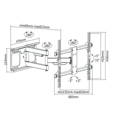 Držiak LCD TV 37 - 70"...