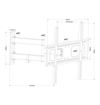Držiak LCD TV 40 - 65" UPA36-463 čierny