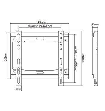 Držiak LED TV 13 - 42" LP34-22F čierny
