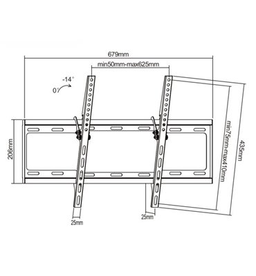 Držiak LED TV 37 - 70" LP34-46T čierny