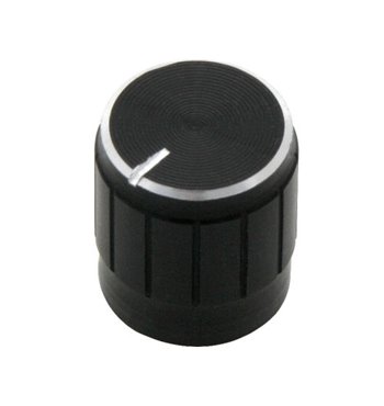 Gombík na potenciometer 15mm čierny kov.