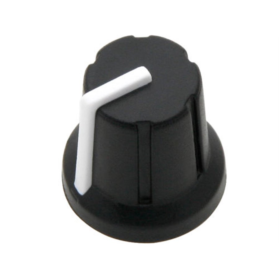 Gombík na potenciometer 6mm čierny N-1 Gombík na potenciometer 6mm čierny N-1