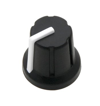 Gombík na potenciometer 6mm čierny N-1