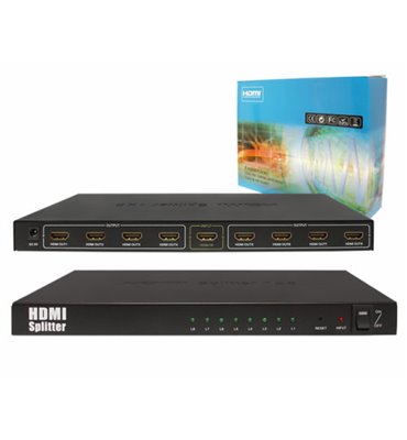 HDMI rozbočovač  1/8  V1.4 3D