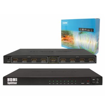 HDMI rozbočovač  1/8  V1.4 3D