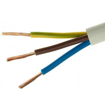 Kábel elek.H05VVH2-F 3x1,5 G biely-100m