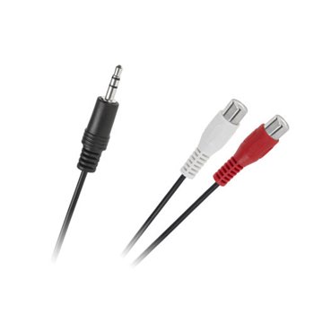 Kábel Jack 3,5mm - RCA 2x zásuvka 25cm