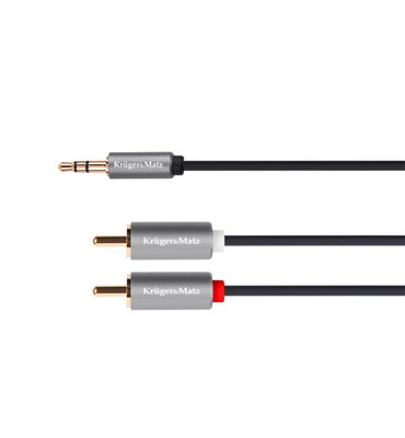 Kábel Jack 3,5mm - RCA 2x, 1m Kruger&Matz Basic