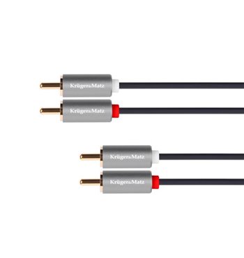 Kábel RCA 2x - RCA 2x, 10m Kruger&Matz Basic