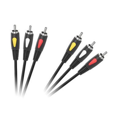 Kábel RCA 3x - RCA 3x, 1m Eco-line