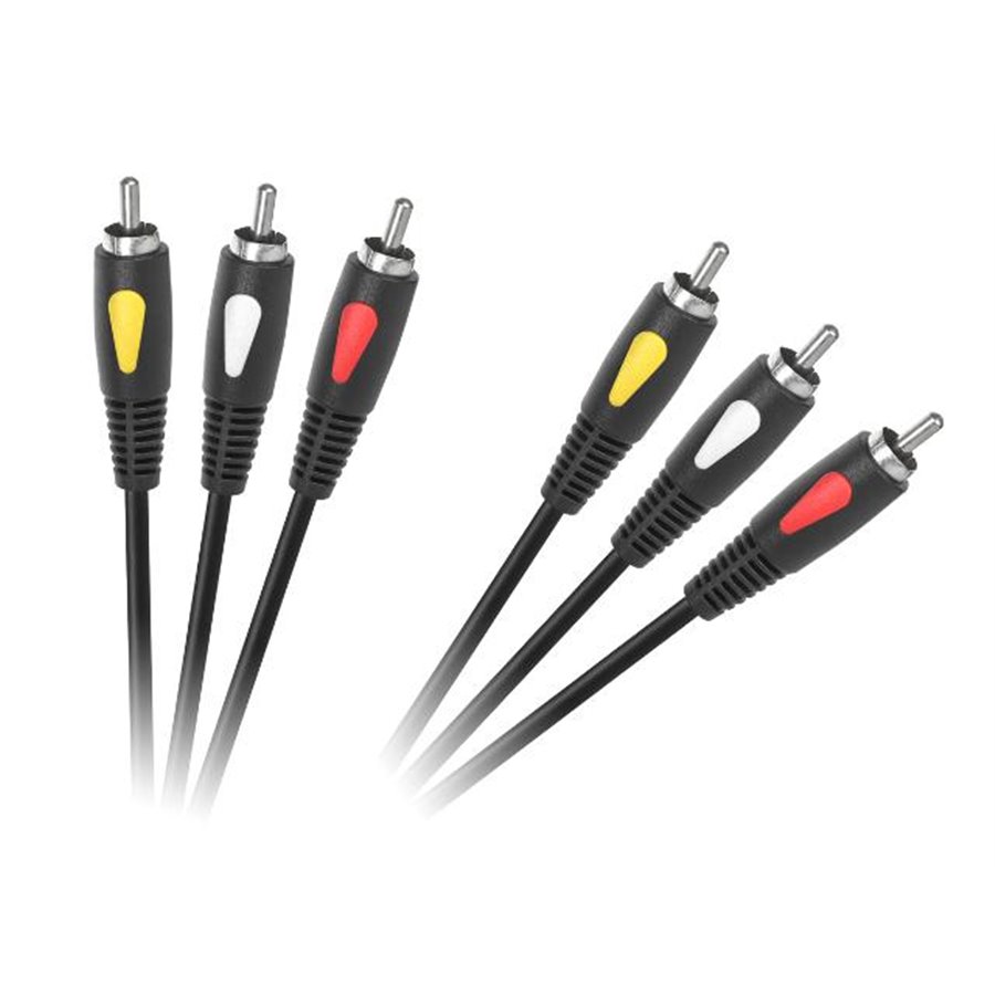 Kábel RCA 3x - RCA 3x, 3m  Eco-line