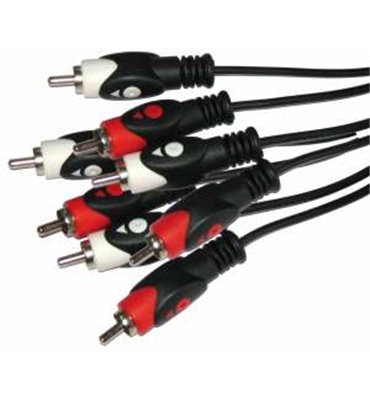 Kábel RCA 4x - RCA 4x, 1,8m HQ