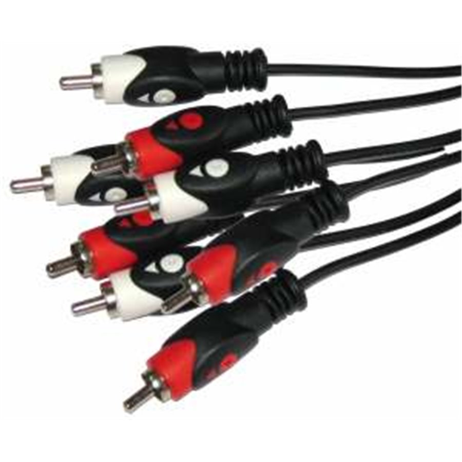Kábel RCA 4x - RCA 4x, 1,8m HQ