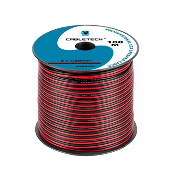 Kábel REPRO. 2x 1,5mm CCA čier-červ(100m)