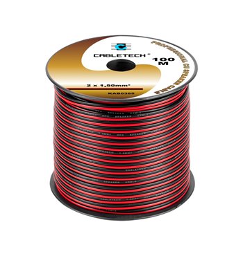 Kábel REPRO. 2x 1,5mm CU čier-červ(100m)