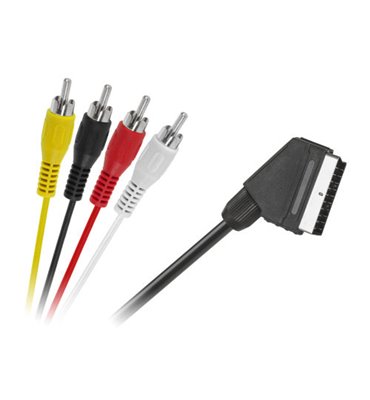 Kábel SCART - RCA 4x, 1,5m