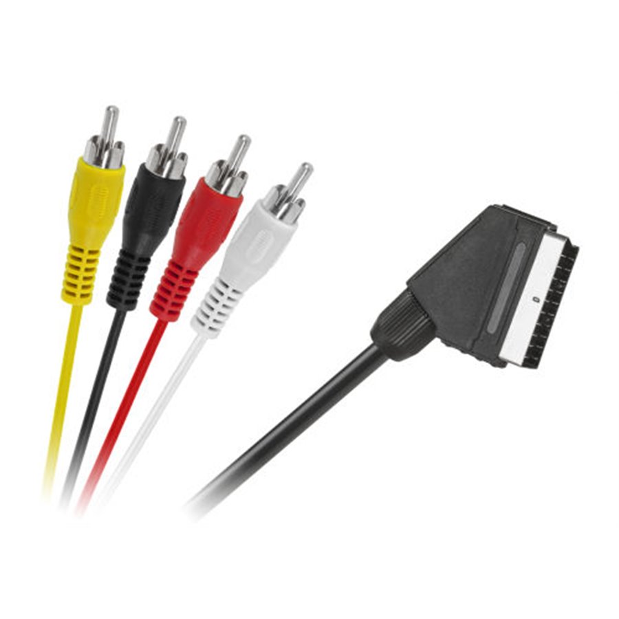 Kábel SCART - RCA 4x, 1,5m Kábel SCART - RCA 4x, 1,5m