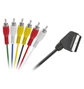 Kábel SCART - RCA 6x ,1,2m