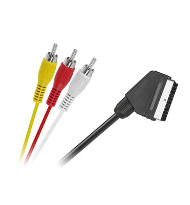 Kábel SCART(OUT) - RCA 3x(IN), 1,5m