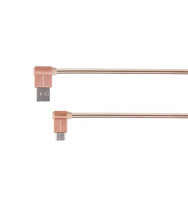 Kábel USB - USB typ C rohový 1m  3A Kruger&Matz