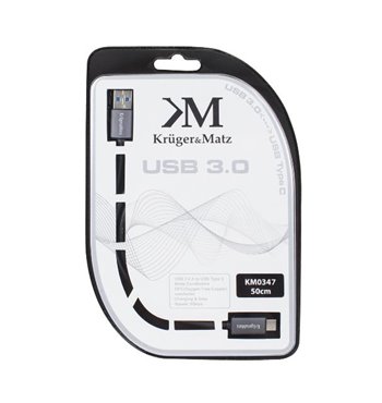 Kábel USB 3.0V - USB typ C 5G 0,5m  Kruger&Matz