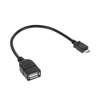 Kábel USB A (zásuvka) - micro USB,  20cm