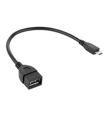 Kábel USB A (zásuvka) - micro USB,OTG 20cm