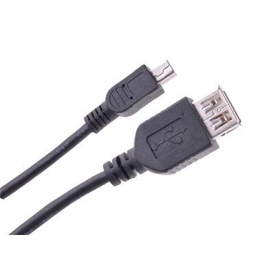 Kábel USB A (zásuvka) - mini USB 5pin, 1m