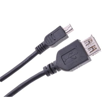 Kábel USB A (zásuvka) - mini USB 5pin, 1m