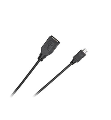 Kábel USB A(zásuvka)-micro USB  0,2m cabletech standard