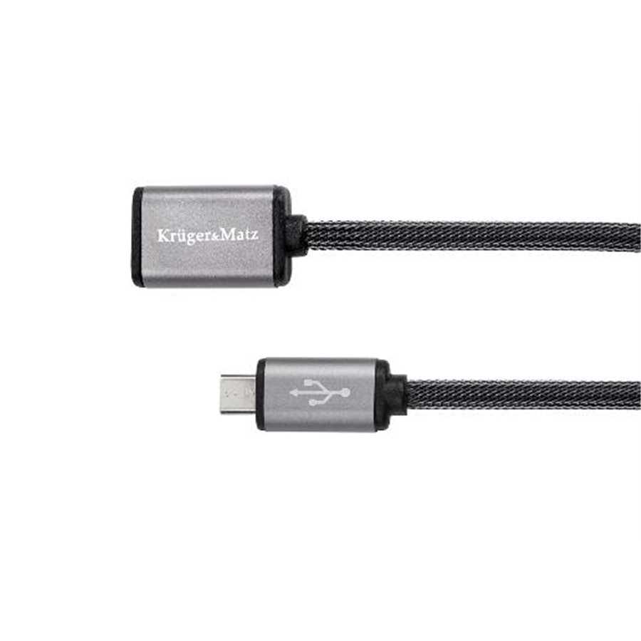 Kábel USB A(zásuvka)-micro USB,OTG 20cm Kruger&Matz Kábel USB A(zásuvka)-micro USB,OTG 20cm Kruger&Matz