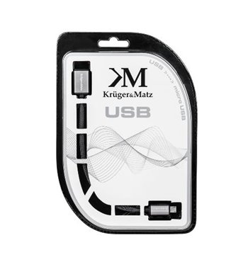 Kábel USB A(zásuvka)-micro USB,OTG 20cm Kruger&Matz
