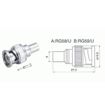Konektor BNC RG59 skrutkovací