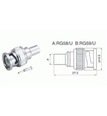 Konektor BNC RG6-U skrutkovací