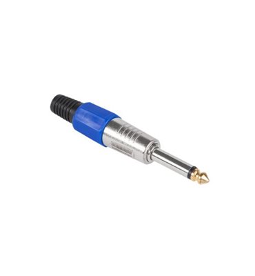 Konektor Jack 6,3mm HQ mono modrý