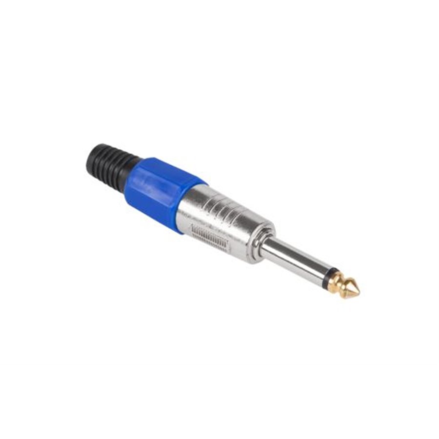 Konektor Jack 6,3mm HQ mono modrý