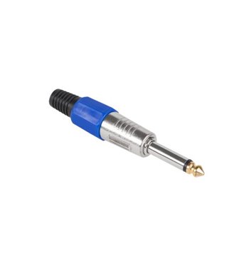 Konektor Jack 6,3mm HQ mono modrý