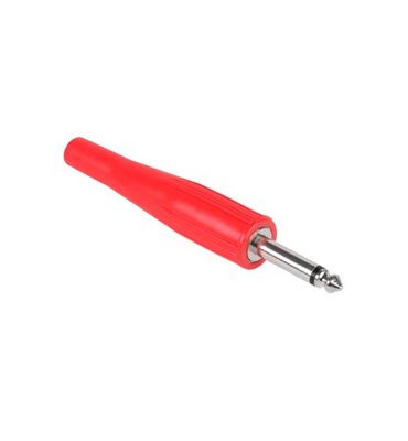 Konektor Jack 6,3mm mono červený