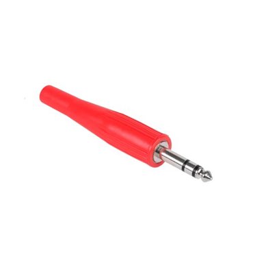 Konektor Jack 6,3mm stereo červený