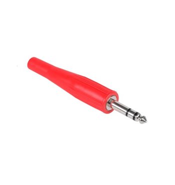 Konektor Jack 6,3mm stereo červený