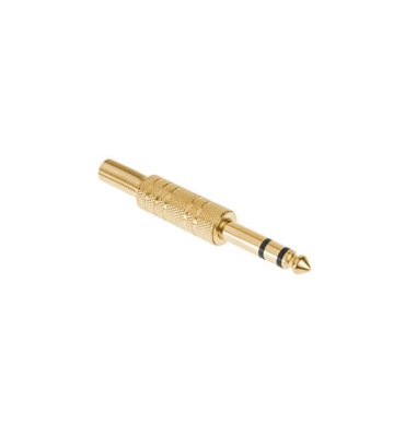 Konektor Jack 6,3mm stereo pozlatený