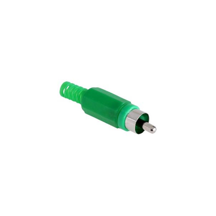 Konektor RCA zástrč. zelený plast