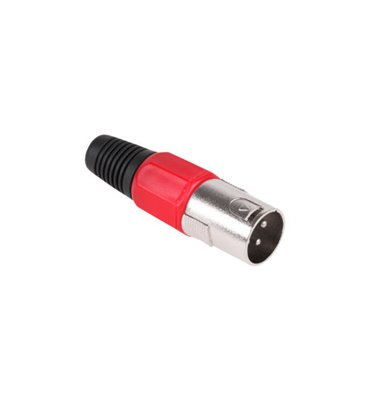 Konektor XLR (Canon) zástrč. červený