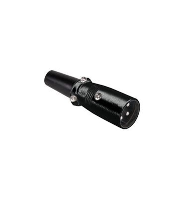 Konektor XLR (Canon) zástrč. čier. kov.