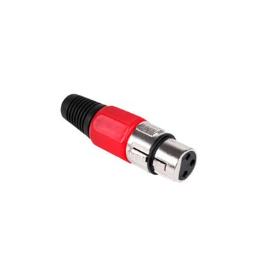 Konektor XLR (Canon) zásuv. červený