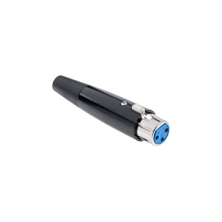 Konektor XLR (Canon) zásuv. čier. kov.