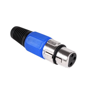 Konektor XLR (Canon) zásuv. modrý